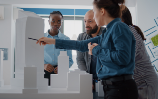 engineer customizing the design of an elevator